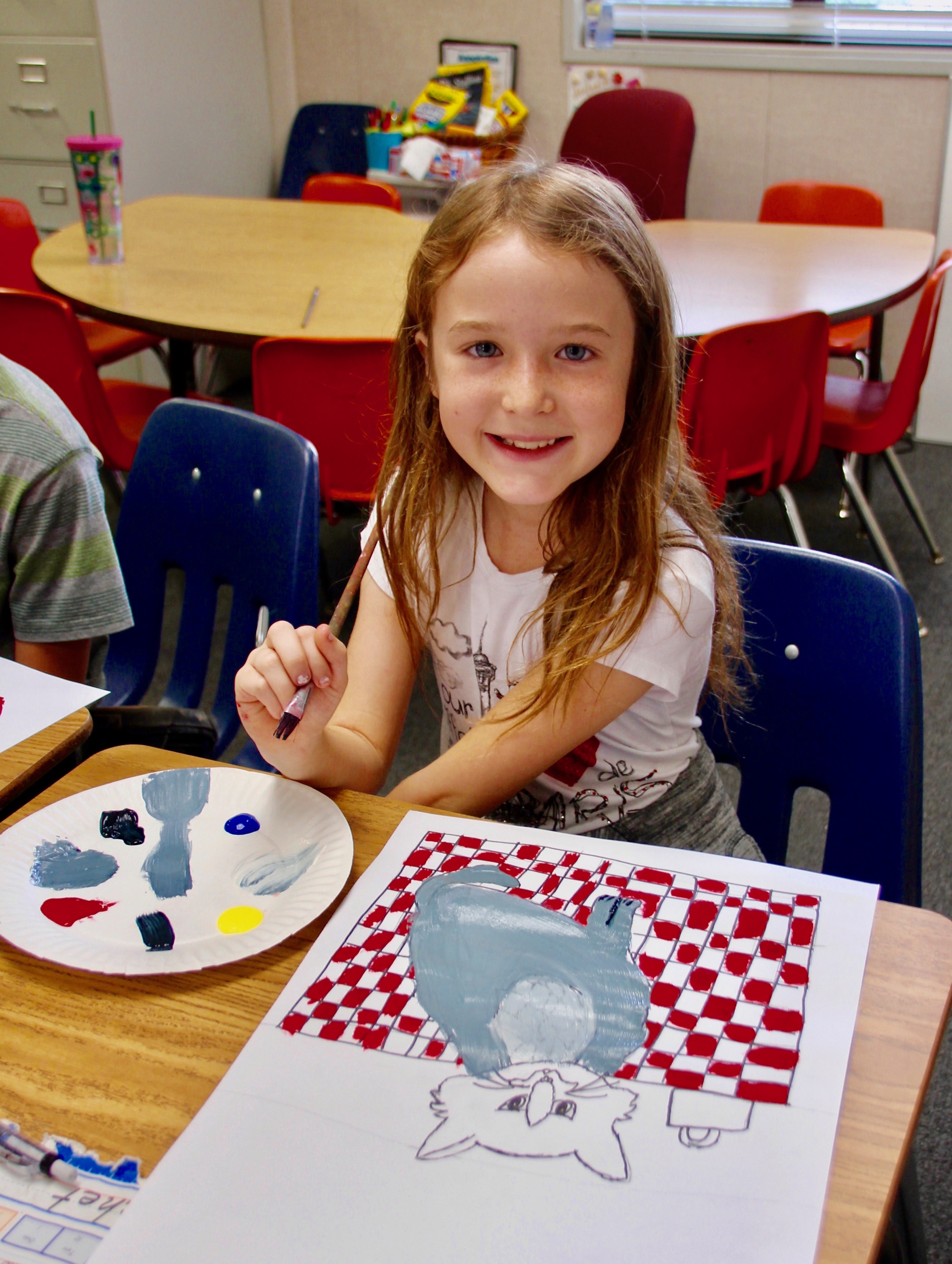 Student paintings from the Arts Attack curriculum