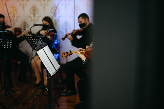 Band performing on stage