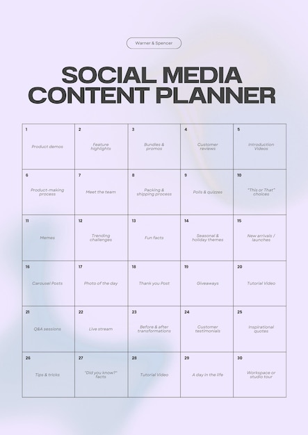 content calender